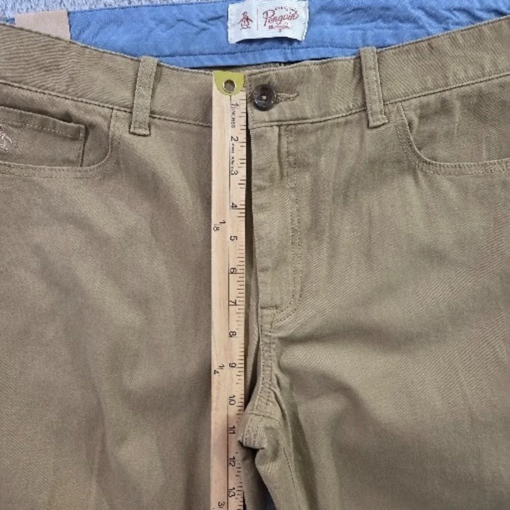 Original Penguin Men's Slim Fit Stretch Twill Chino Pants 36x32 Kelp Tan NWT